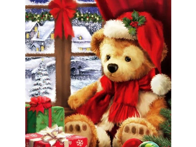 Malset, Motiv 'Weihnachtsteddy', MNZ246